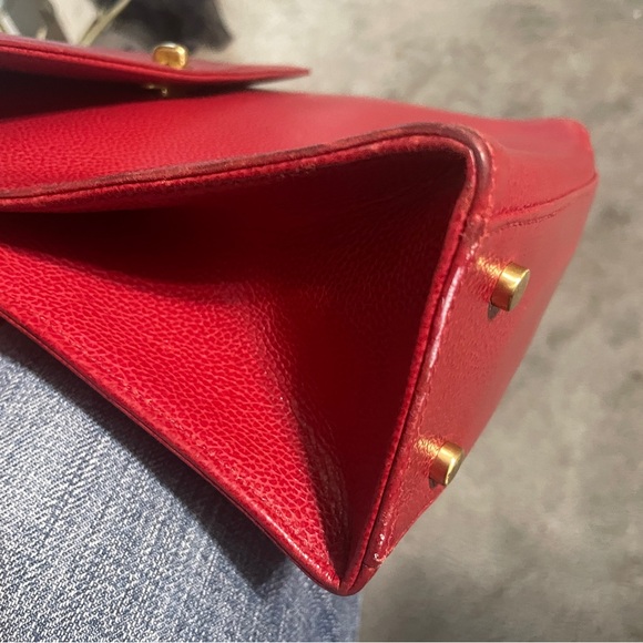 Vintage Coach Madison Biltmore Italy 4417 Top Handle Red. - Picture 10 of 16